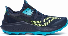 Saucony Endorphin Rift Mens Trail Running Shoes - Navy Saucony running shoes with stability support