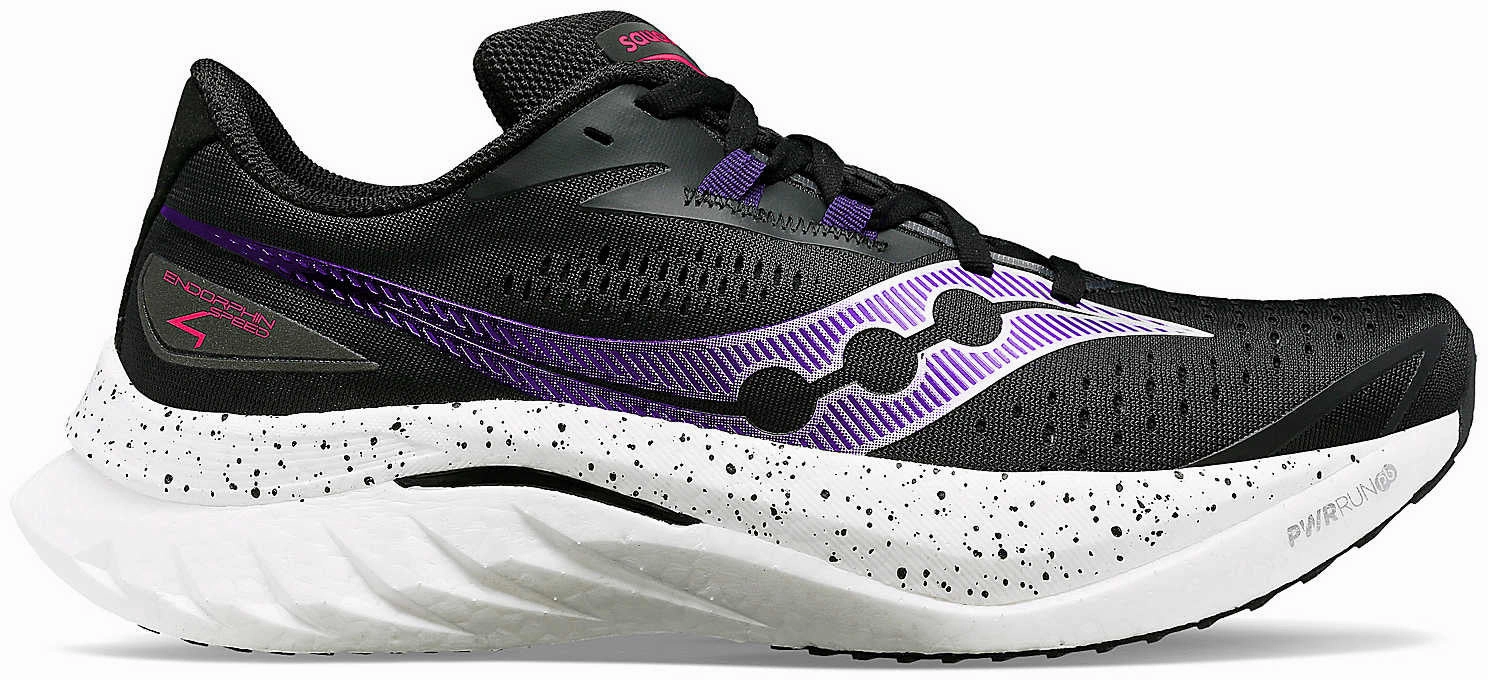Saucony Endorphin Speed 4 Womens Running Shoes - Black Saucony running shoes with stability support