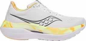 Saucony Endorphin Trainer Mens Running Shoes - White Saucony running shoes with stability support