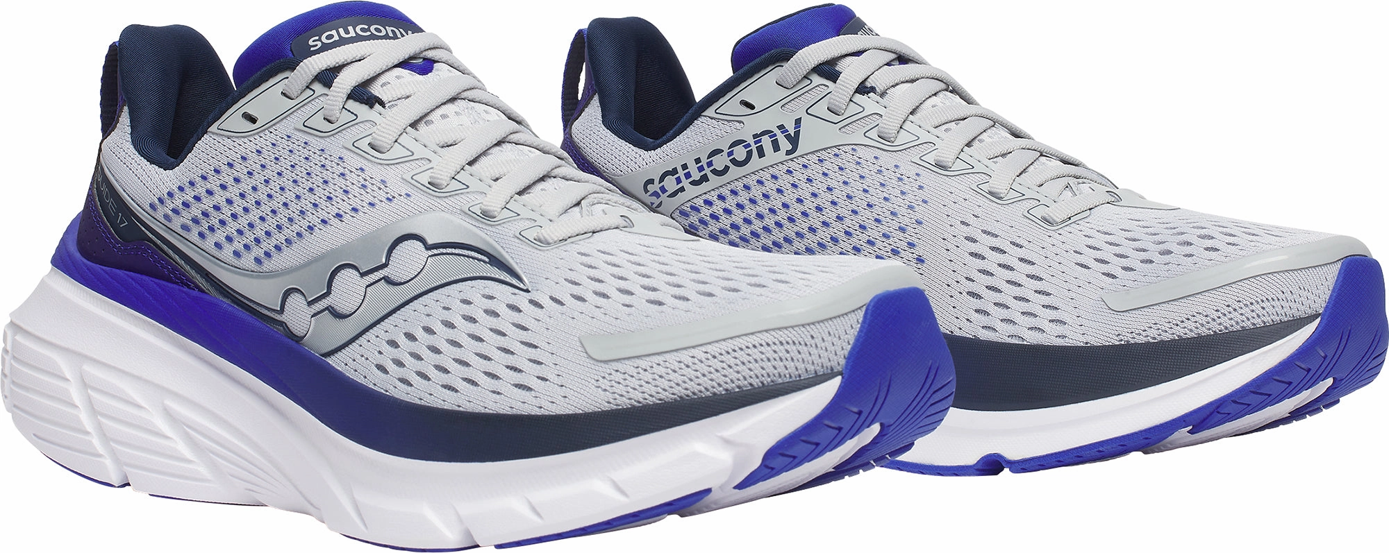 Saucony Guide 17 Mens Running Shoes - Grey Trail Shoes