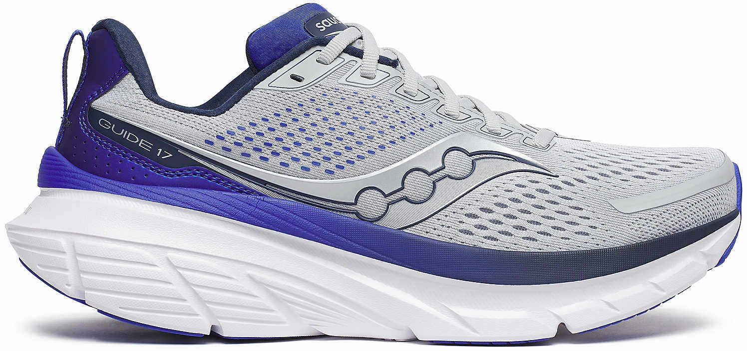 Saucony Guide 17 Mens Running Shoes - Grey Saucony running shoes with stability support