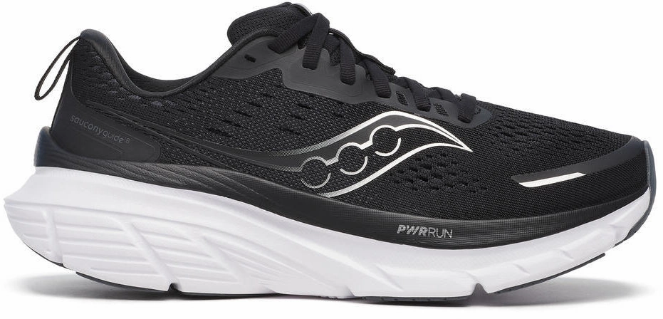 Saucony Guide 18 WIDE FIT Womens Running Shoes - Black Saucony running shoes with stability support