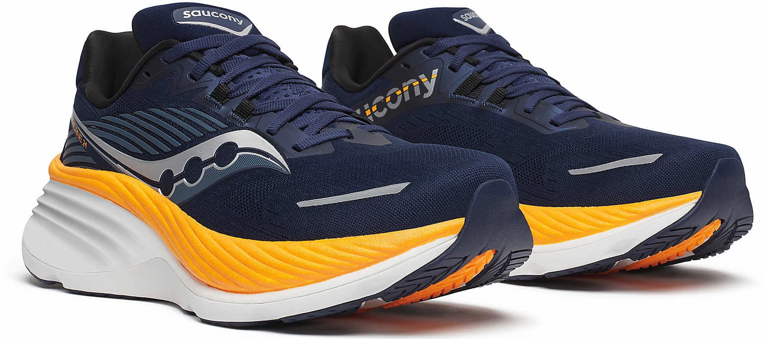 Saucony Hurricane 24 Mens Running Shoes - Navy Trail Shoes