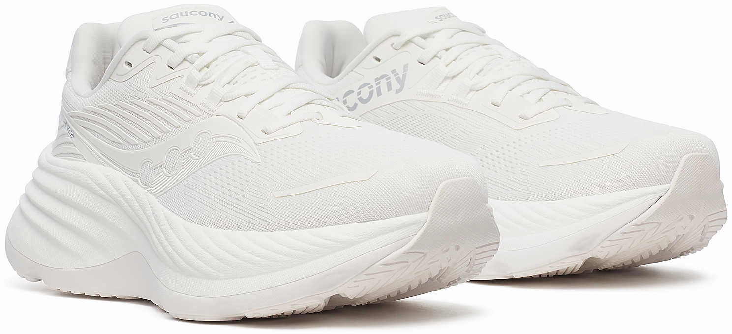 Saucony Hurricane 24 Mens Running Shoes - White Trail Shoes
