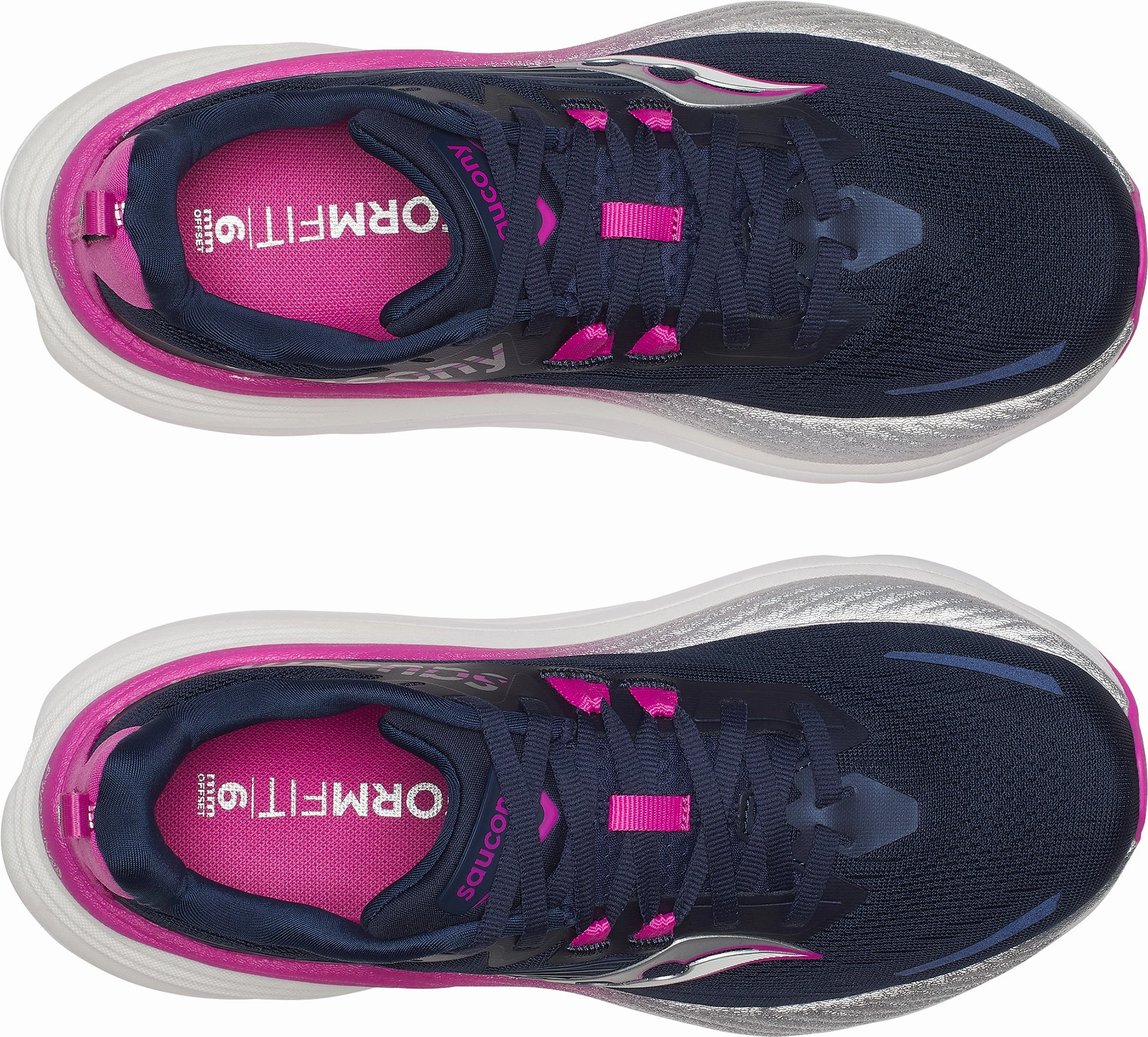 Saucony Hurricane 24 Womens Running Shoes - Blue Trail Shoes