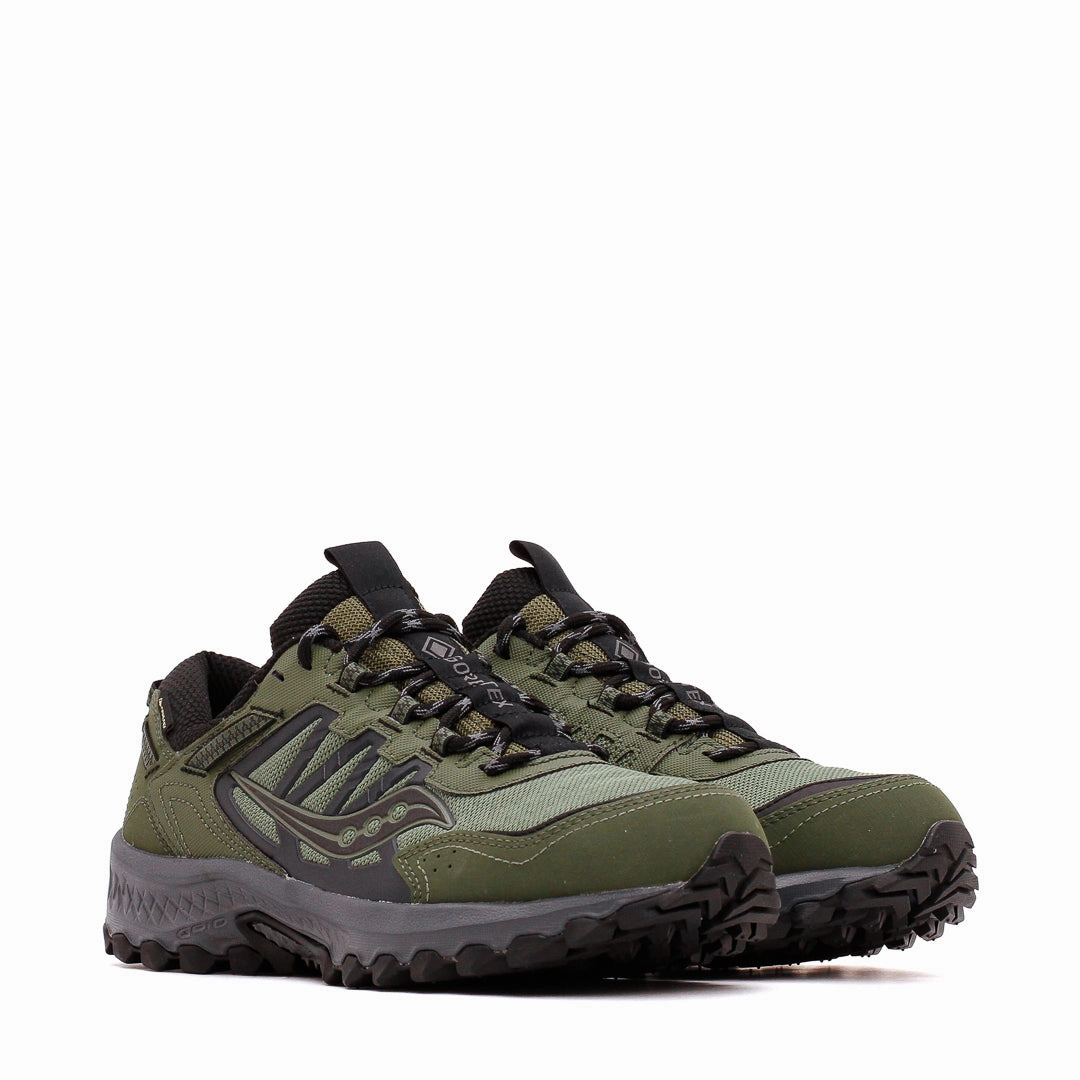 Saucony Men Grid Peak GTX Gore-Tex Forest Black S70849-2 Saucony high-speed running shoes