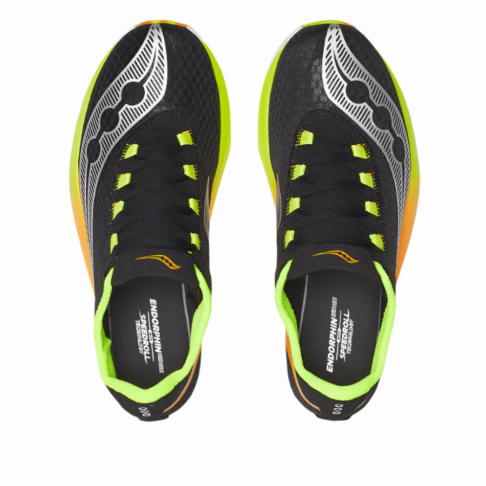 Saucony Men's Endorphin Pro 4 Running Shoes in Black/Vo2 AW25 Saucony versatile athletic footwear