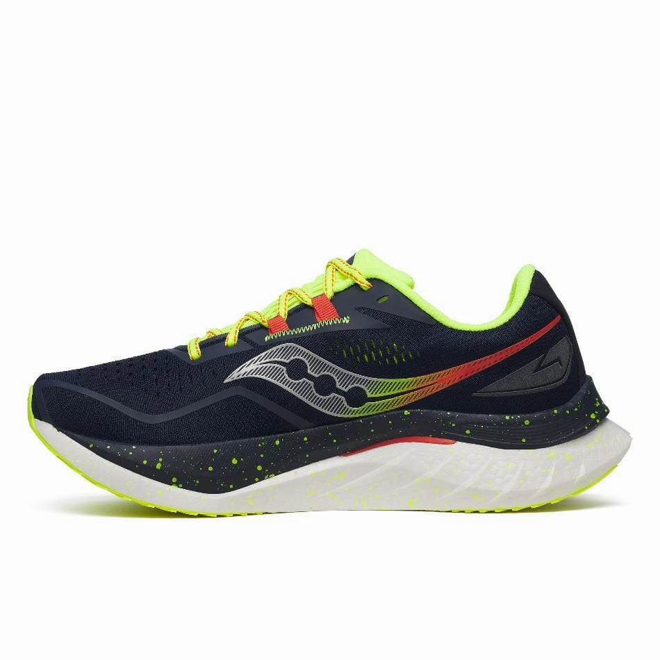 Saucony Men's Endorphin Speed 4 Running Shoes in Navy/Pepper SS25 Saucony versatile athletic footwear