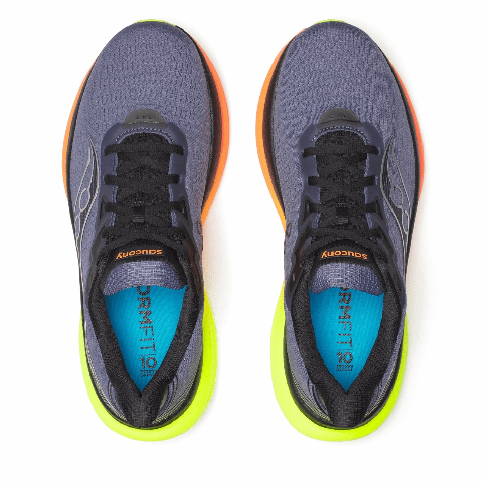 Saucony Men's Triumph 23 Running Shoes in Shadow/Vizi AW25 Saucony versatile athletic footwear