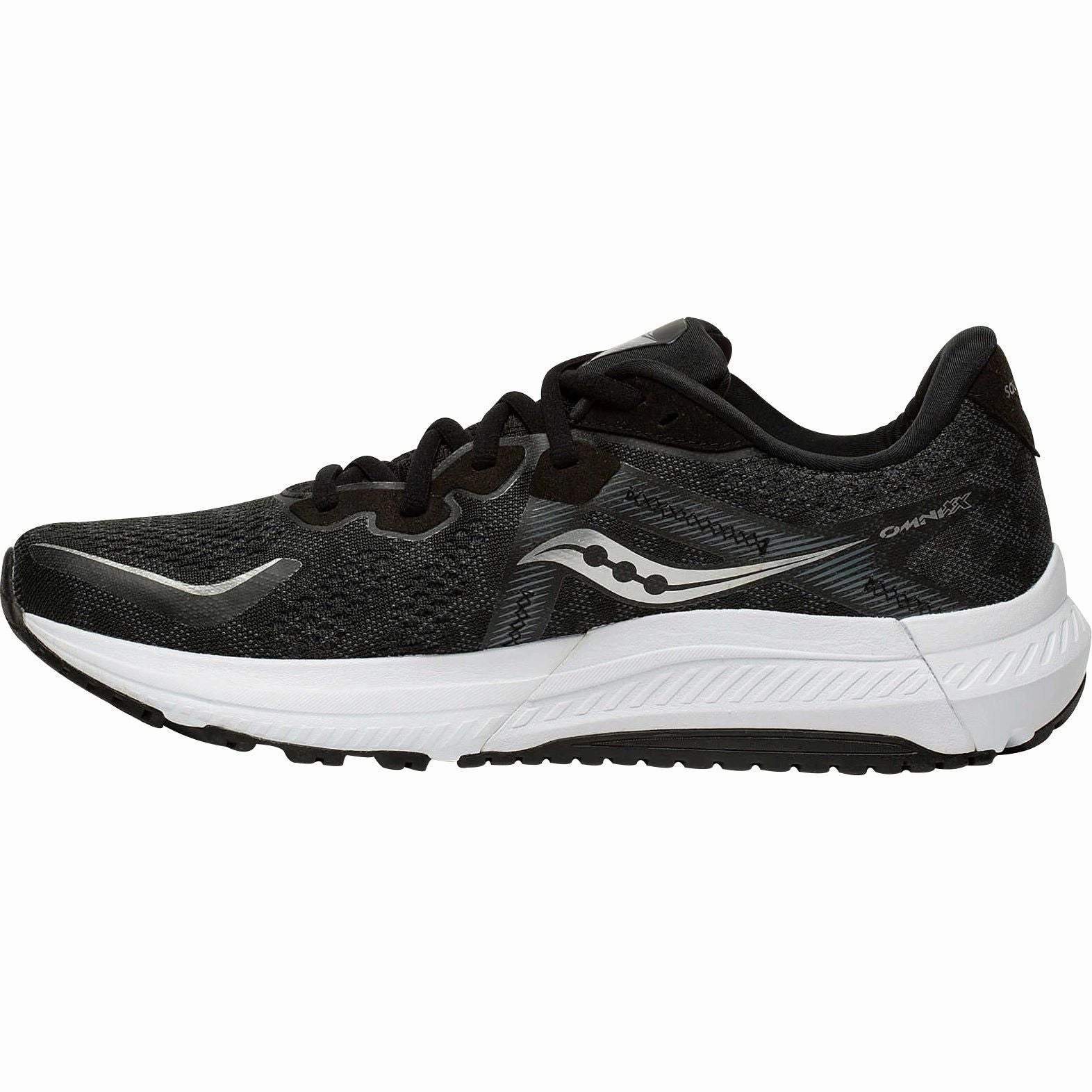 Saucony Omni 20 WIDE FIT Mens Running Shoes - Black Trail Shoes