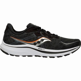 Saucony Omni 20 WIDE FIT Mens Running Shoes - Black Saucony running shoes with stability support