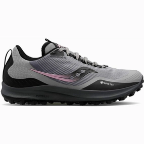 Saucony Peregrine 12 GORE-TEX Womens Trail Running Shoes - Grey Saucony running shoes with stability support