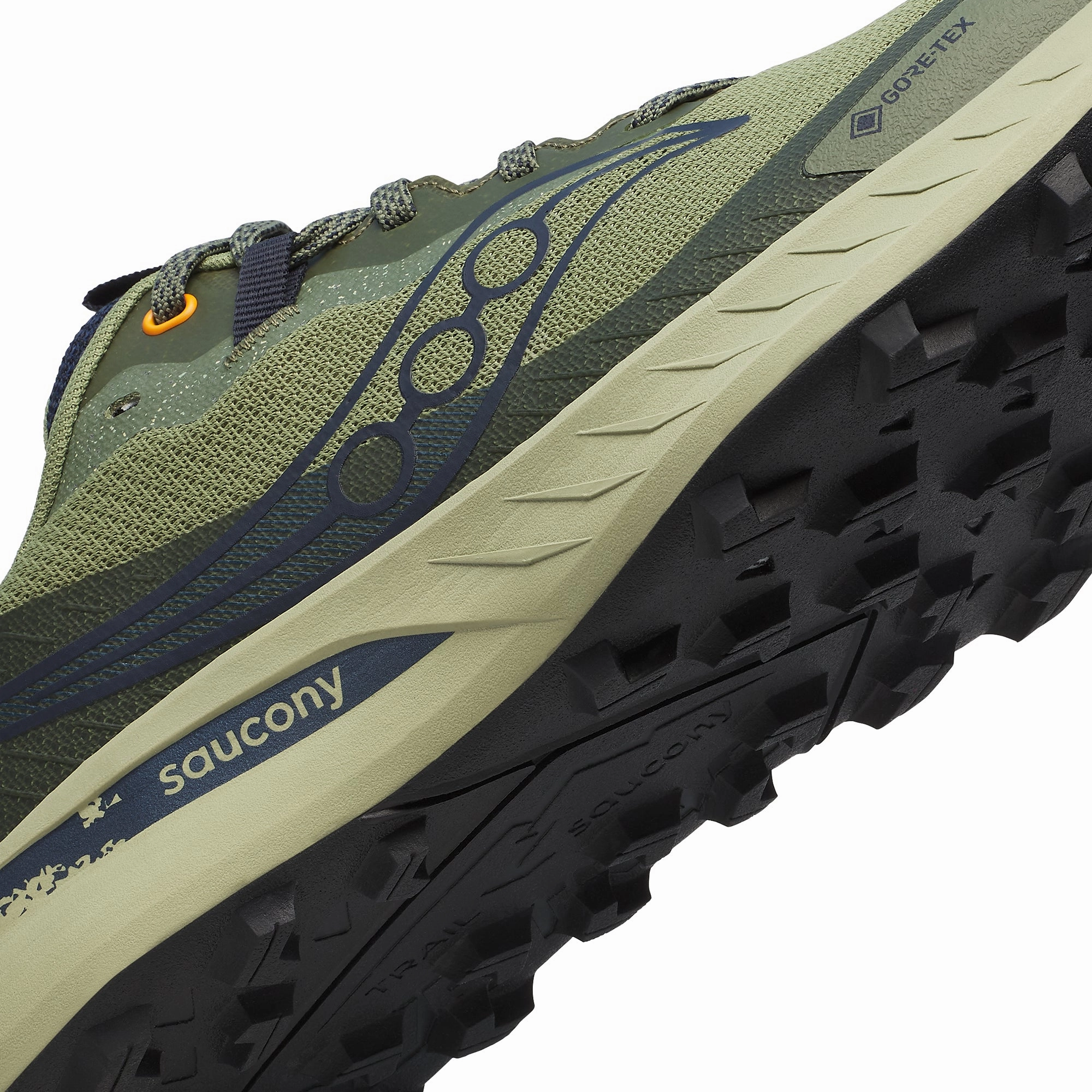 Saucony Peregrine 15 GORE-TEX Mens Trail Running Shoes - Green Trail Shoes