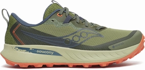 Saucony Peregrine 15 GORE-TEX Womens Trail Running Shoes - Green Saucony running shoes with stability support