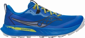 Saucony Peregrine 15 Mens Trail Running Shoes - Blue Saucony running shoes with stability support