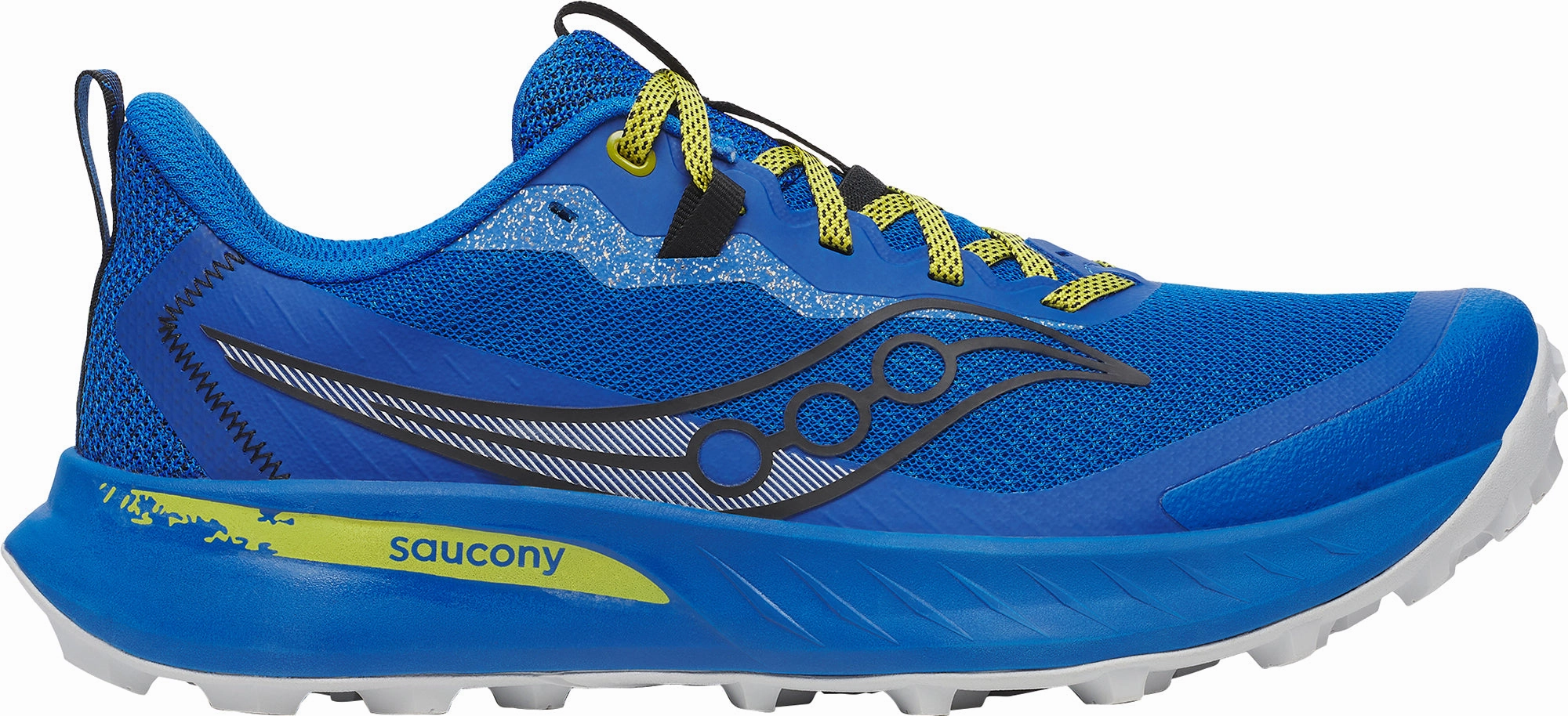 Saucony Peregrine 15 Mens Trail Running Shoes - Blue Saucony running shoes with stability support