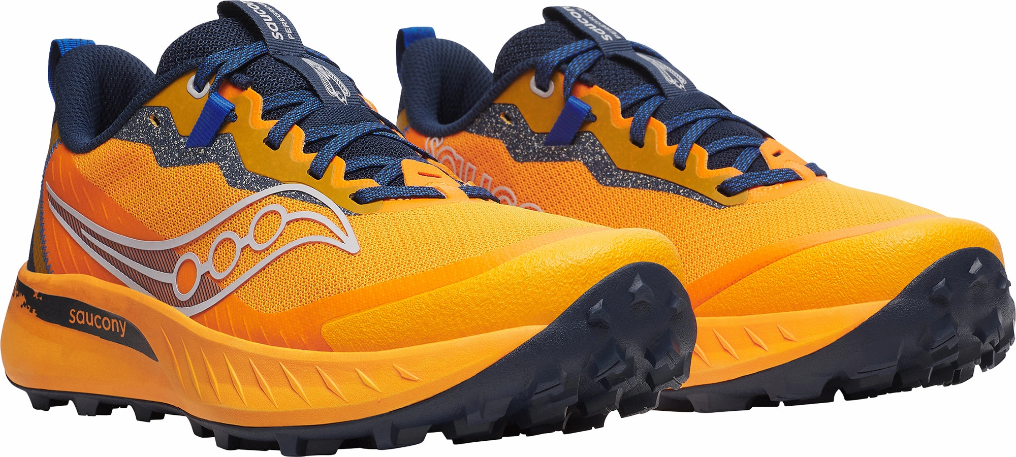 Saucony Peregrine 15 Mens Trail Running Shoes - Orange Trail Shoes