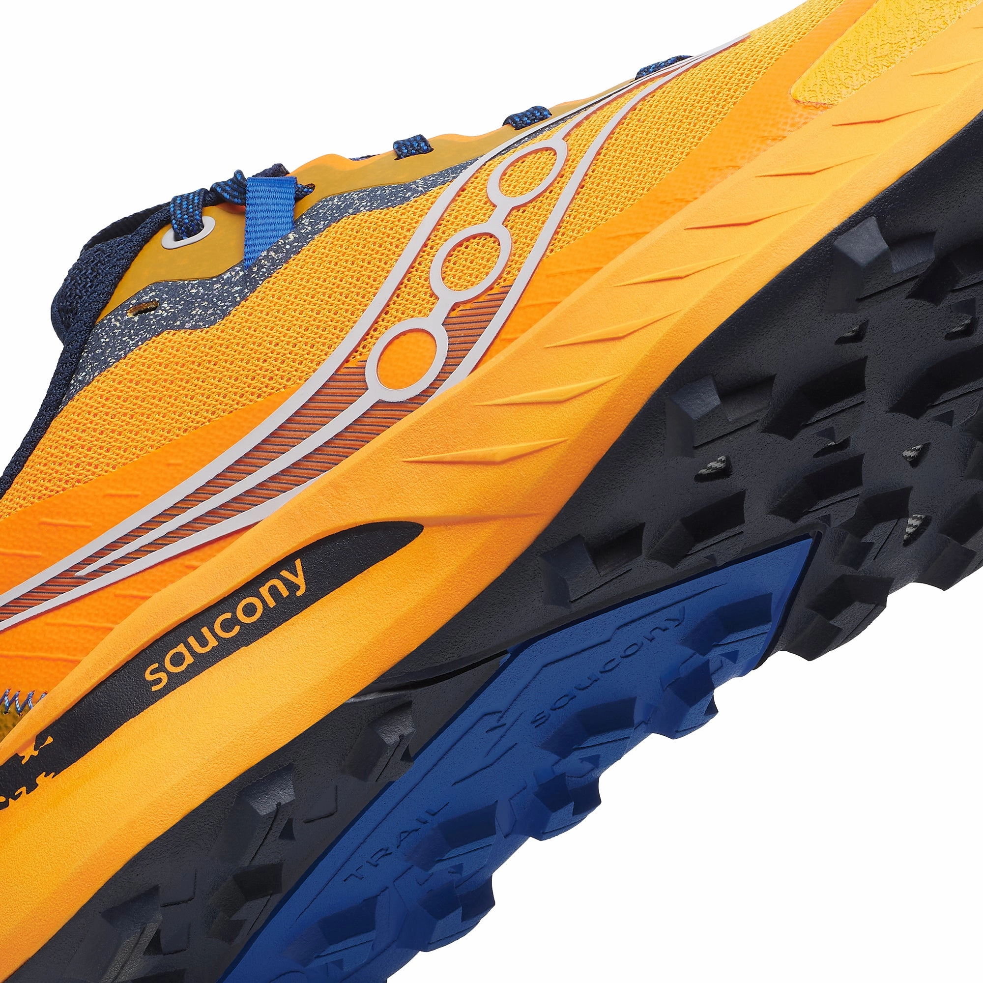 Saucony Peregrine 15 Mens Trail Running Shoes - Orange Trail Shoes