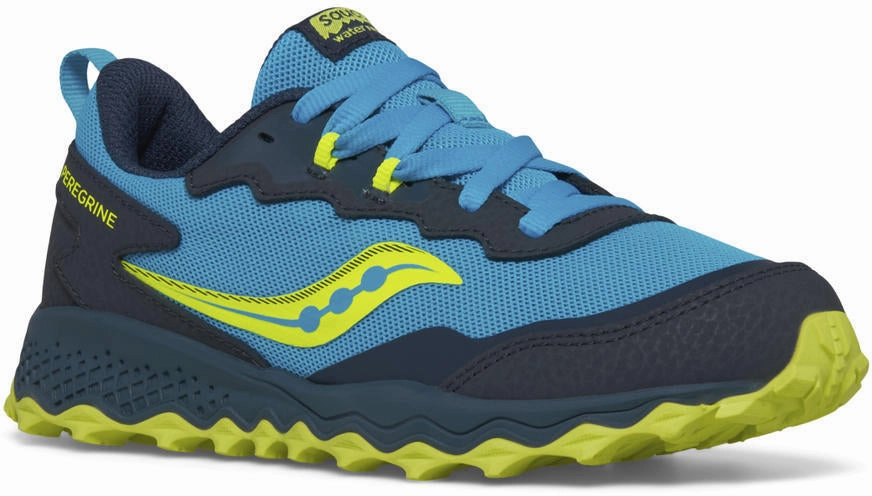 Saucony Peregrine KDZ Junior Trail Running Shoes - Blue Trail Shoes