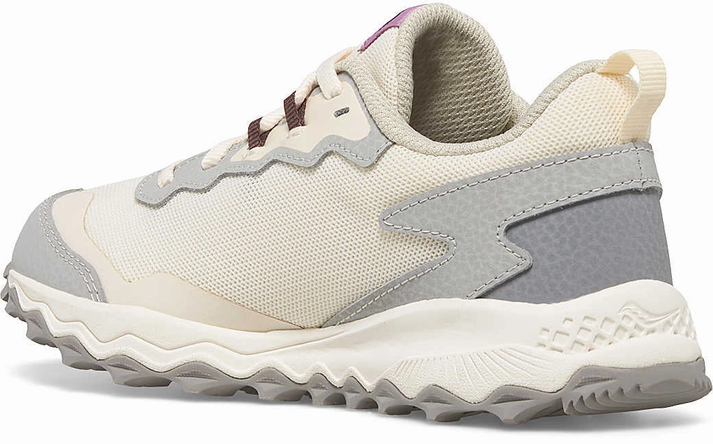Saucony Peregrine KDZ Junior Trail Running Shoes - Cream Trail Shoes