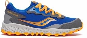 Saucony Peregrine KDZ Shield Junior Trail Running Shoes - Blue Saucony running shoes with stability support