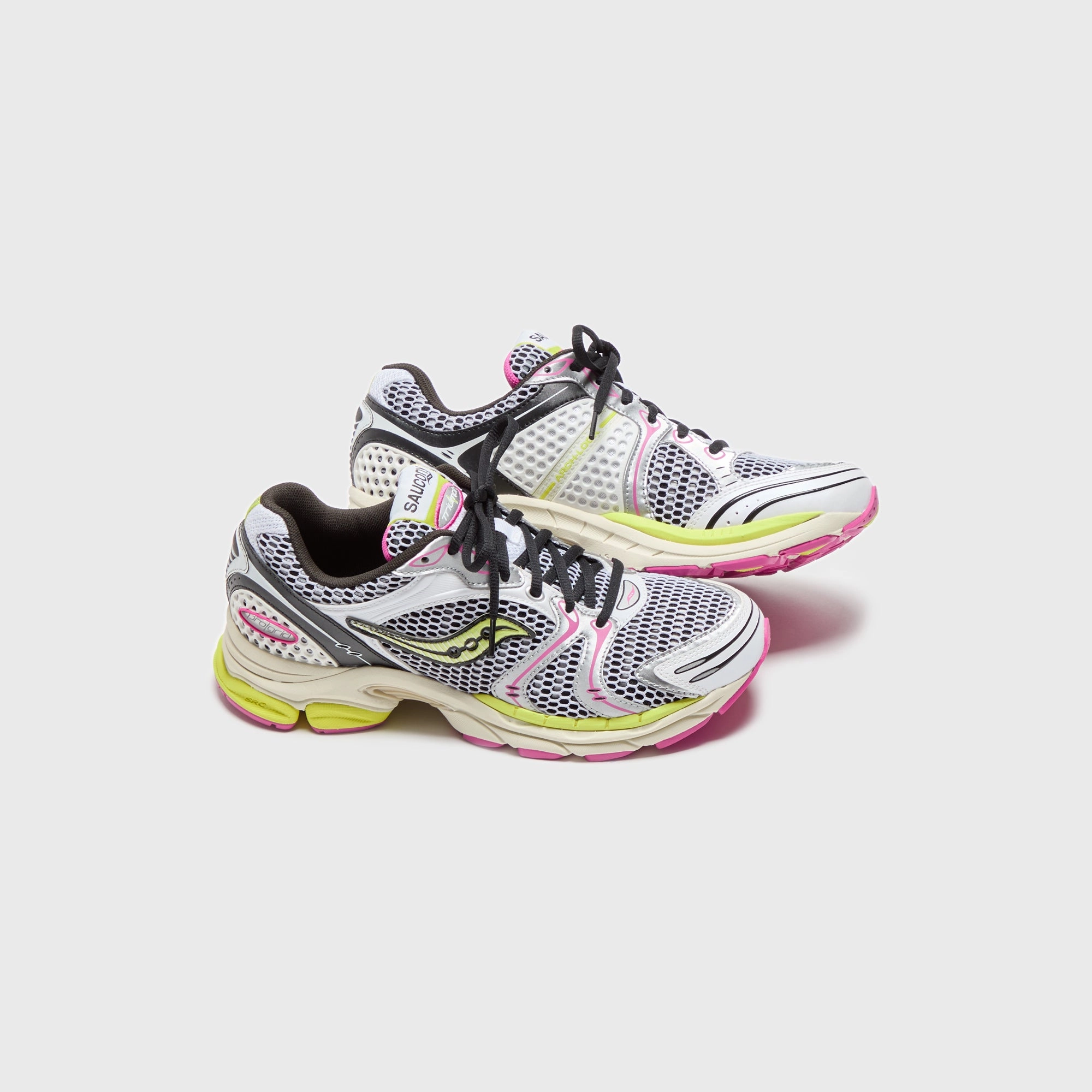 Saucony Progrid Triumph 4 - White / Fluo Saucony Lightweight Shoes