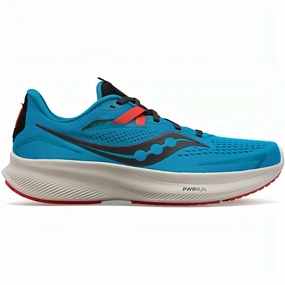 Saucony Ride 15 Mens Running Shoes - Blue Saucony running shoes with stability support