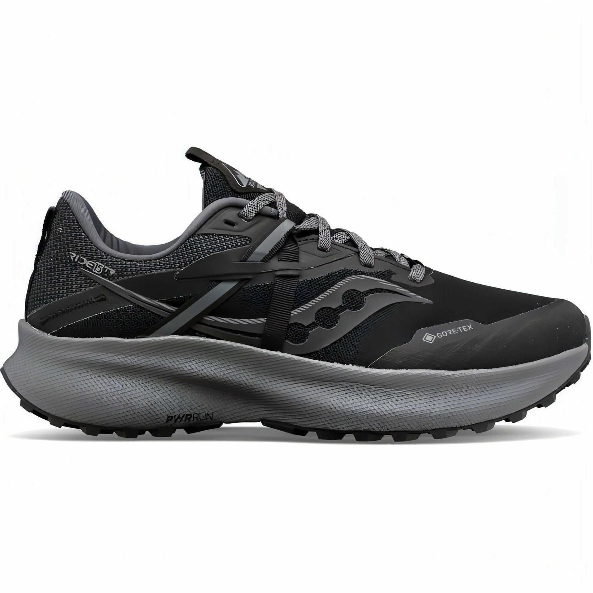 Saucony Ride 15 TR GORE-TEX Womens Trail Running Shoes - Black Saucony running shoes with stability support
