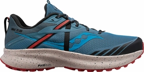 Saucony Ride 15 TR Mens Trail Running Shoes - Blue Saucony running shoes with stability support