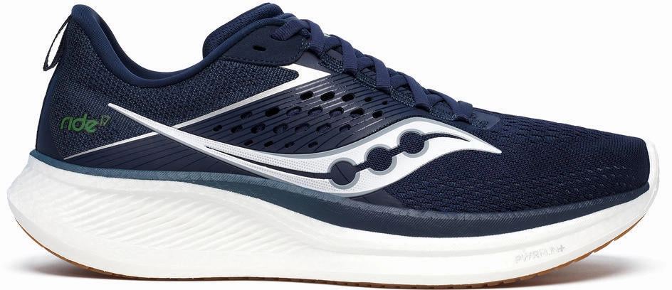 Saucony Ride 17 Mens Running Shoes - Navy Saucony running shoes with stability support