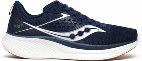 Saucony Ride 17 Mens Running Shoes - Navy Saucony running shoes with stability support