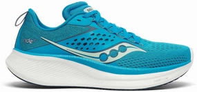 Saucony Ride 17 Womens Running Shoes - Blue Saucony running shoes with stability support