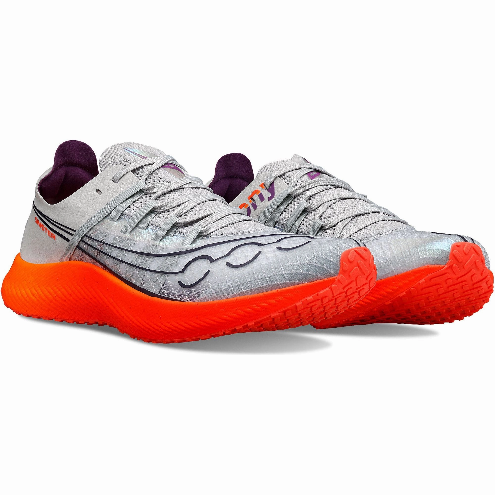 Saucony Sinister Womens Running Shoes - Grey Trail Shoes