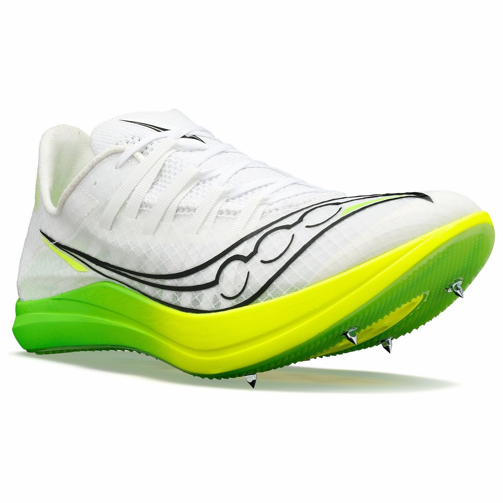 Saucony Terminal VT Mens Running Spikes - White Trail Shoes