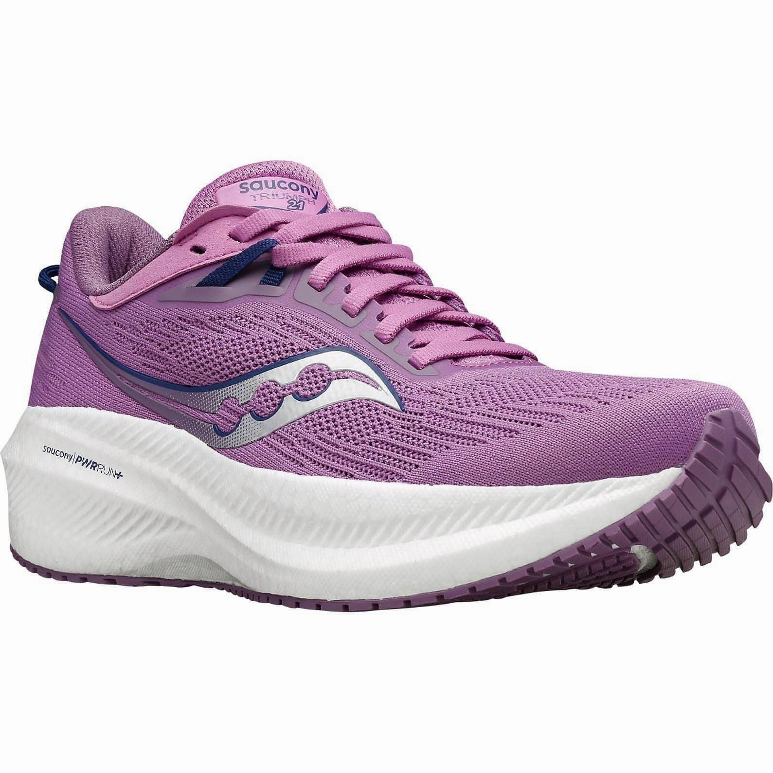Saucony Triumph 21 Womens Running Shoes - Purple Trail Shoes