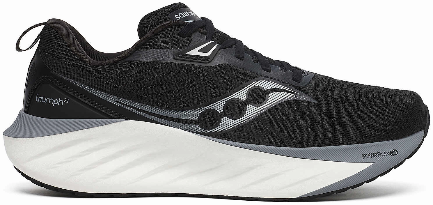 Saucony Triumph 22 Mens Running Shoes - Black Saucony running shoes with stability support