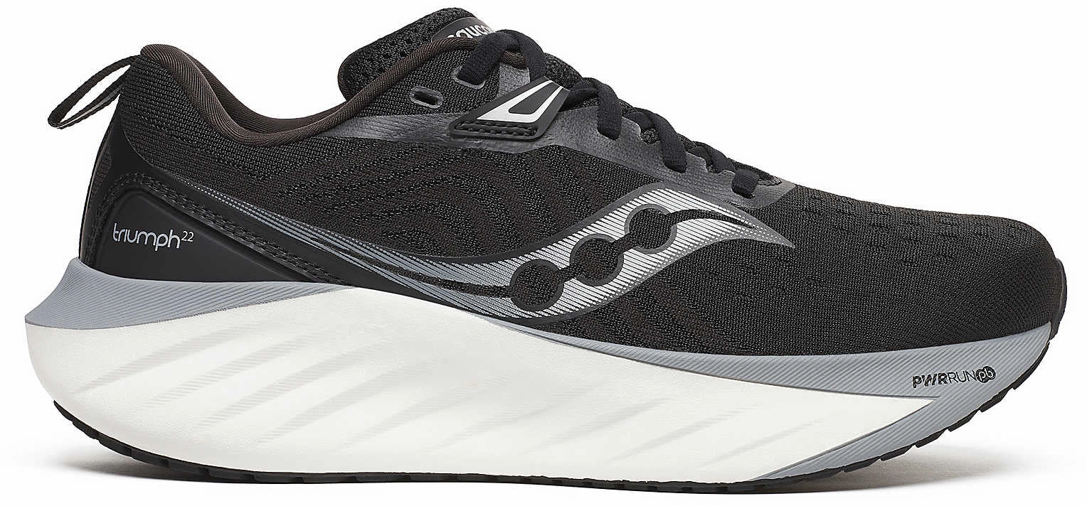 Saucony Triumph 22 Womens Running Shoes - Black Saucony running shoes with stability support