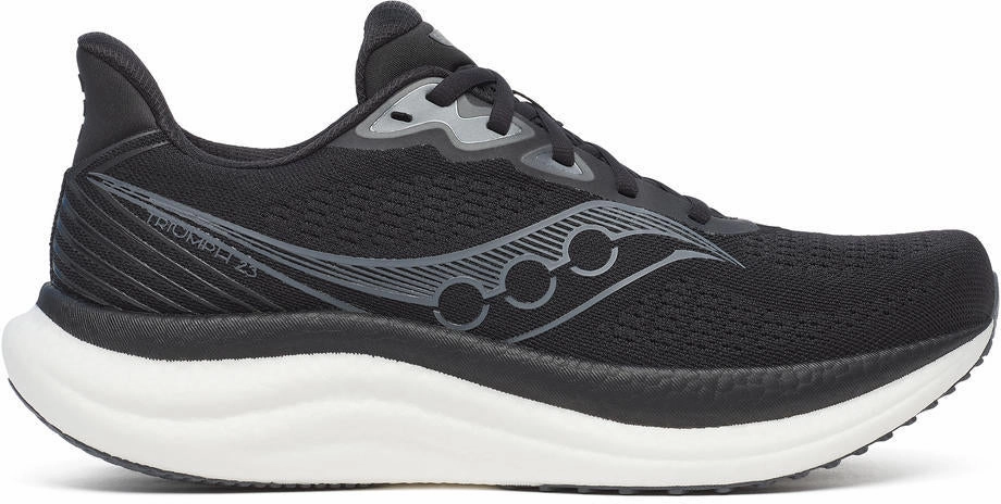 Saucony Triumph 23 Mens Running Shoes - Black Saucony running shoes with stability support