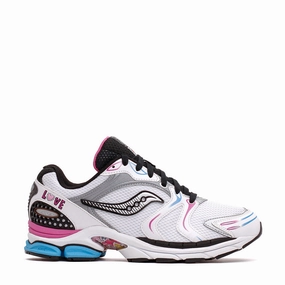 Saucony x Keith Haring Men ProGrid Triumph 4 White Multi S70974-1 Saucony breathable mesh running sneakers