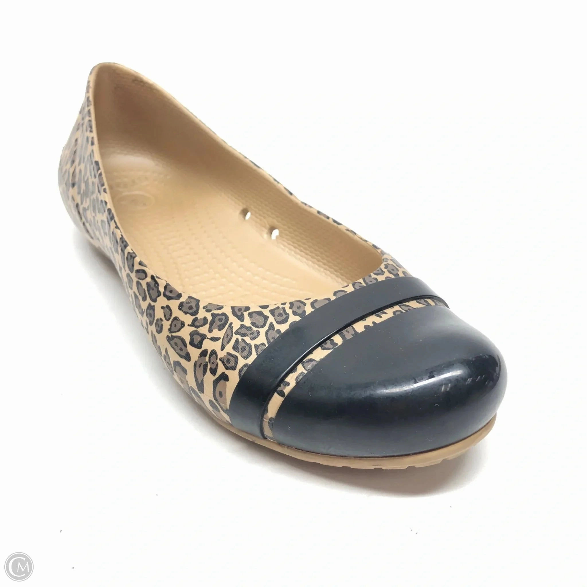 Shoes Flats By Crocs In Animal Print, Size: 7 Lightweight Clogs