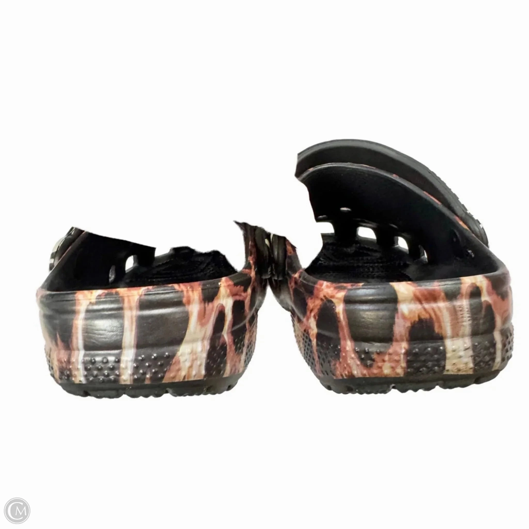 Shoes Flats By Crocs In Animal Print, Size: 8 Lightweight Clogs