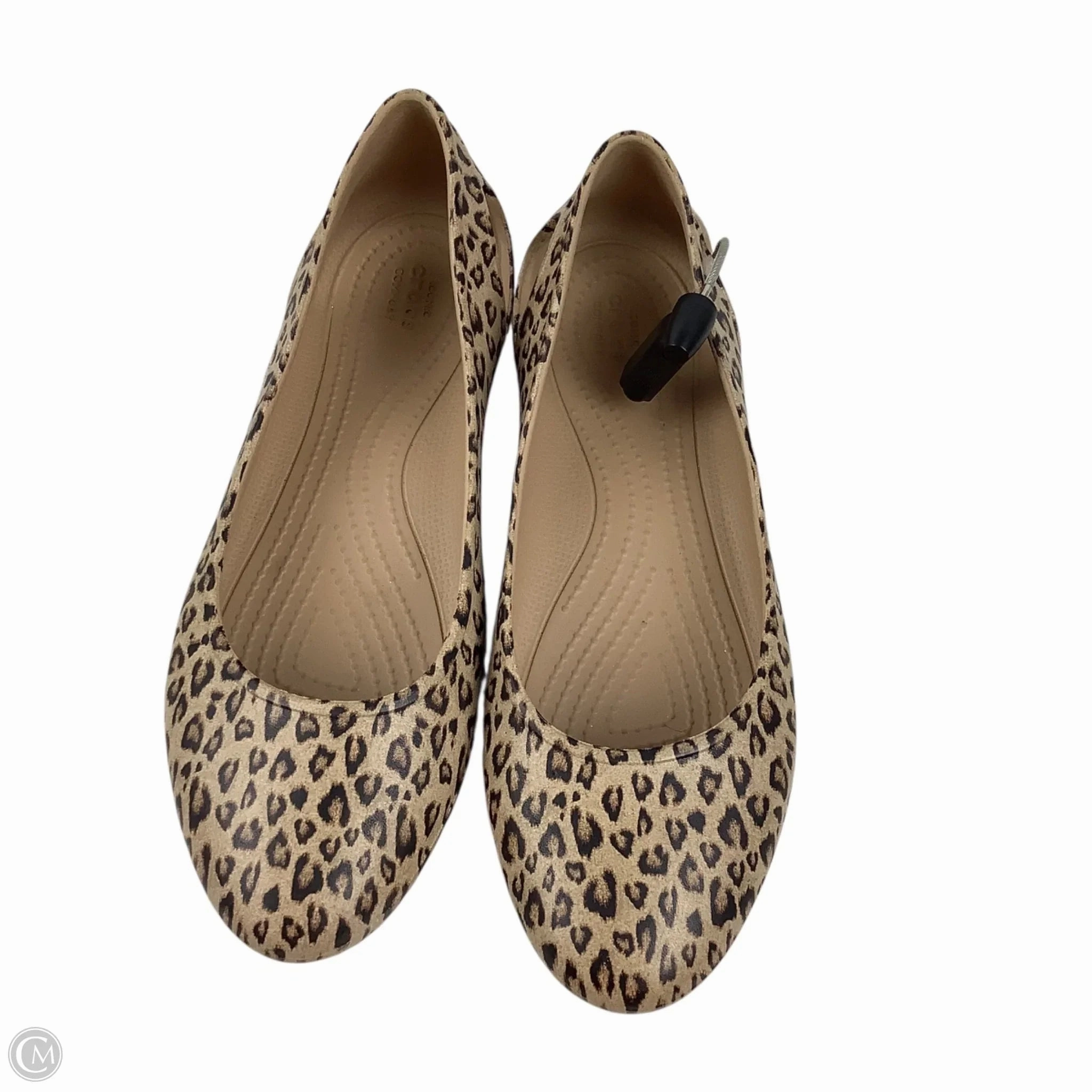 Shoes Flats By Crocs In Animal Print, Size: 9 Lightweight Clogs