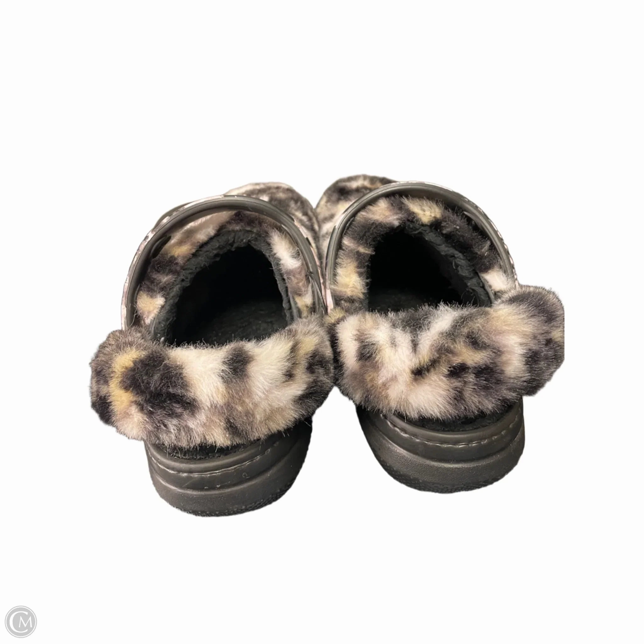 Shoes Flats By Crocs In Black & Brown, Size: 9 Lightweight Clogs