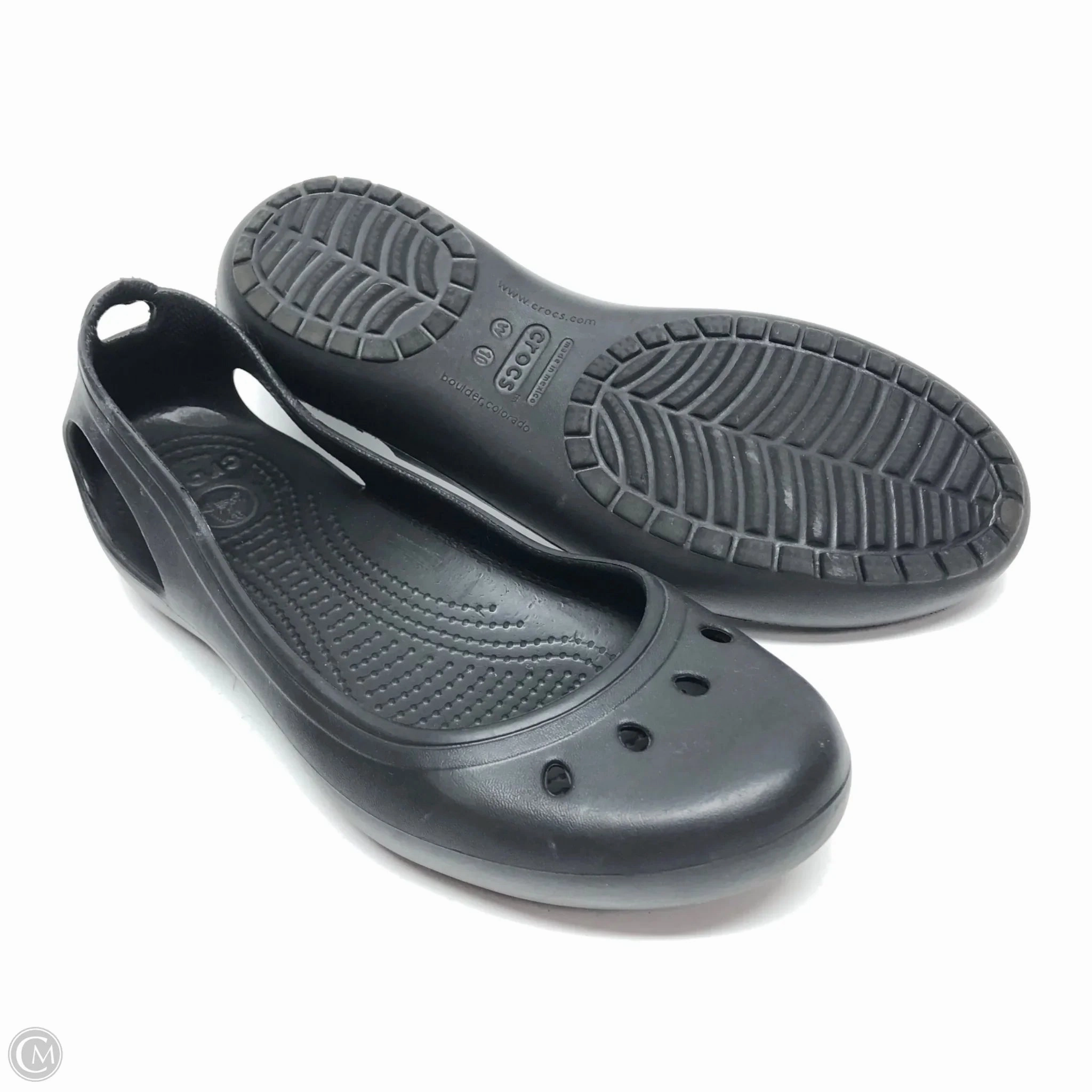 Shoes Flats By Crocs In Black, Size: 10 Lightweight Clogs