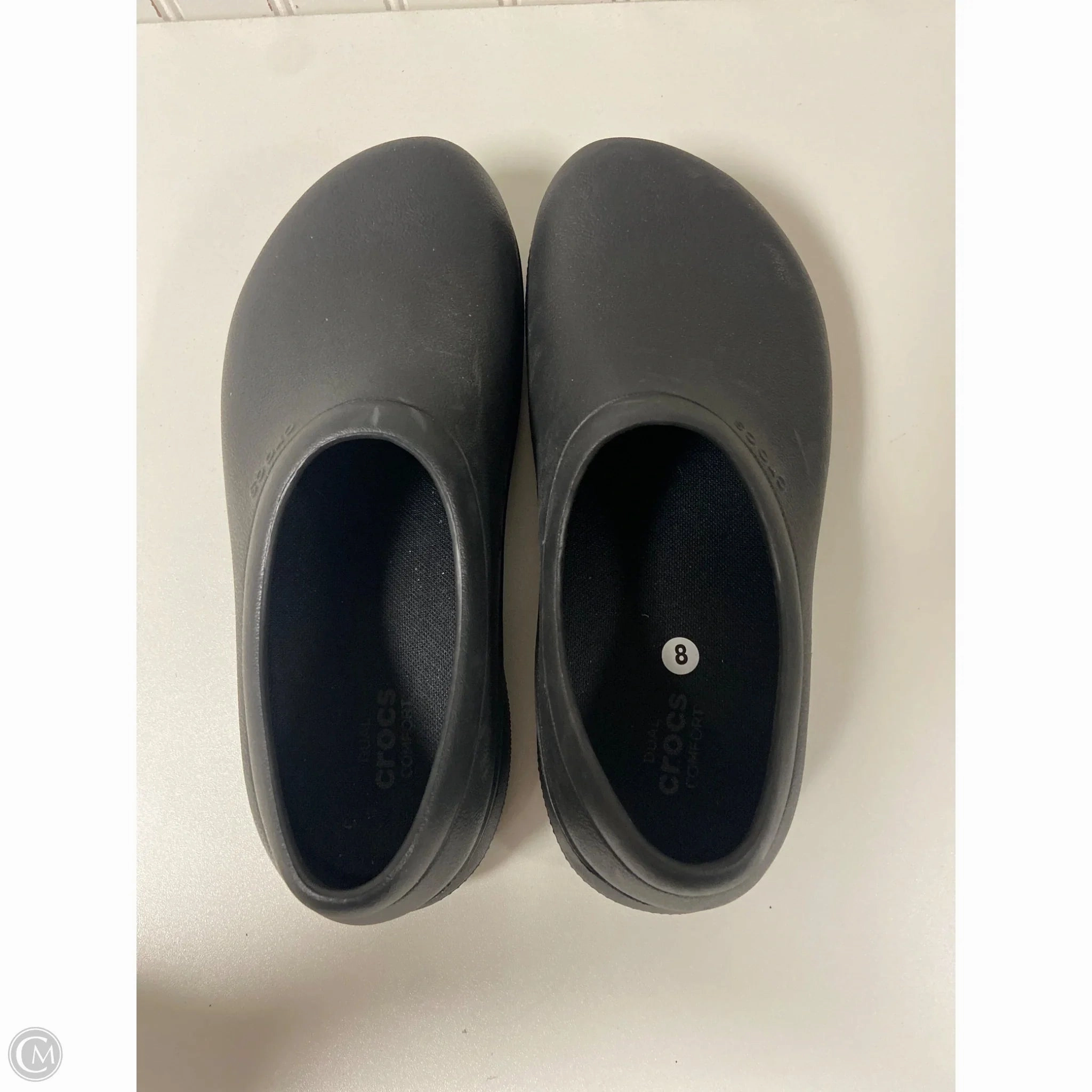 Shoes Flats By Crocs In Black, Size: 8 Lightweight Clogs