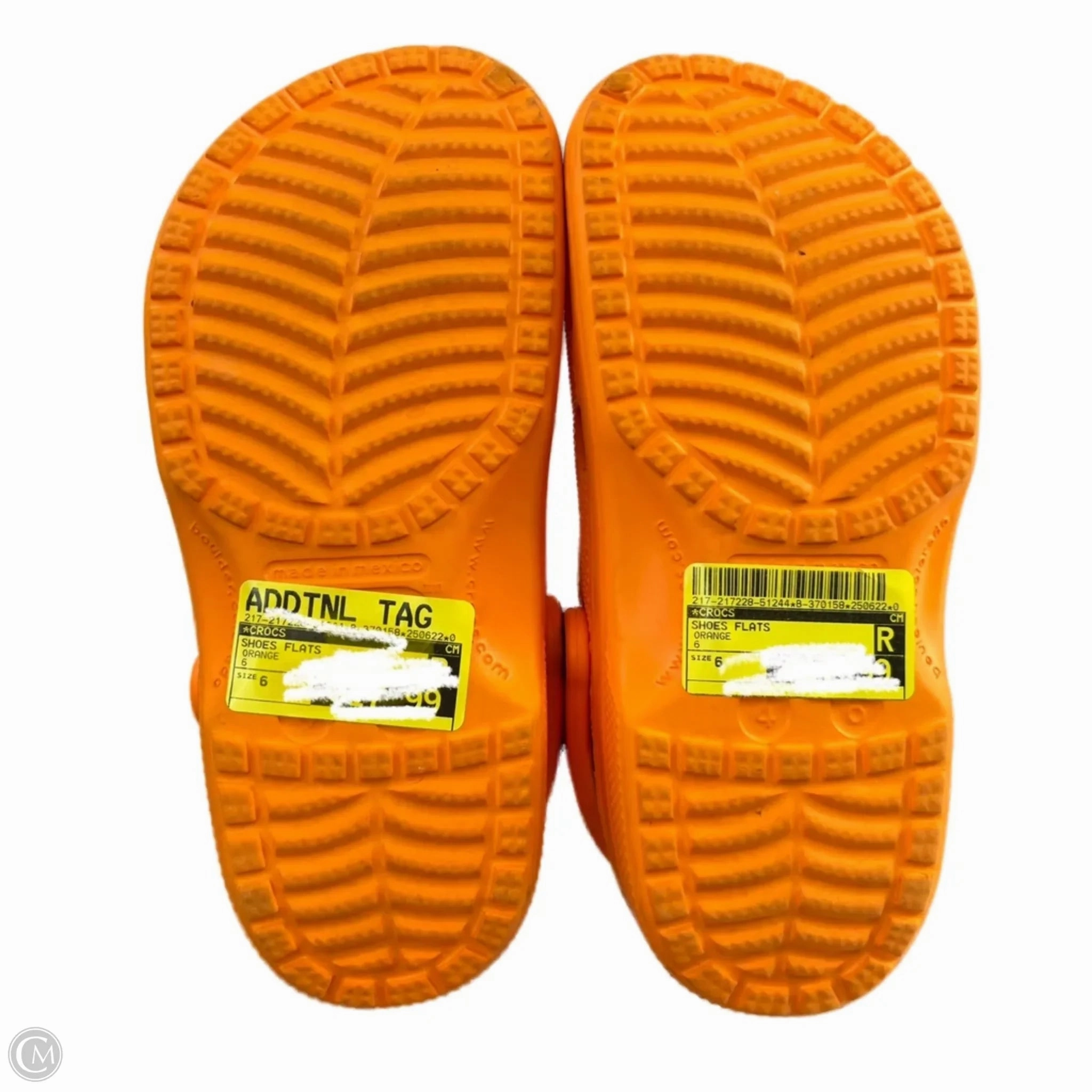 Shoes Flats By Crocs In Orange, Size: 6 Lightweight Clogs