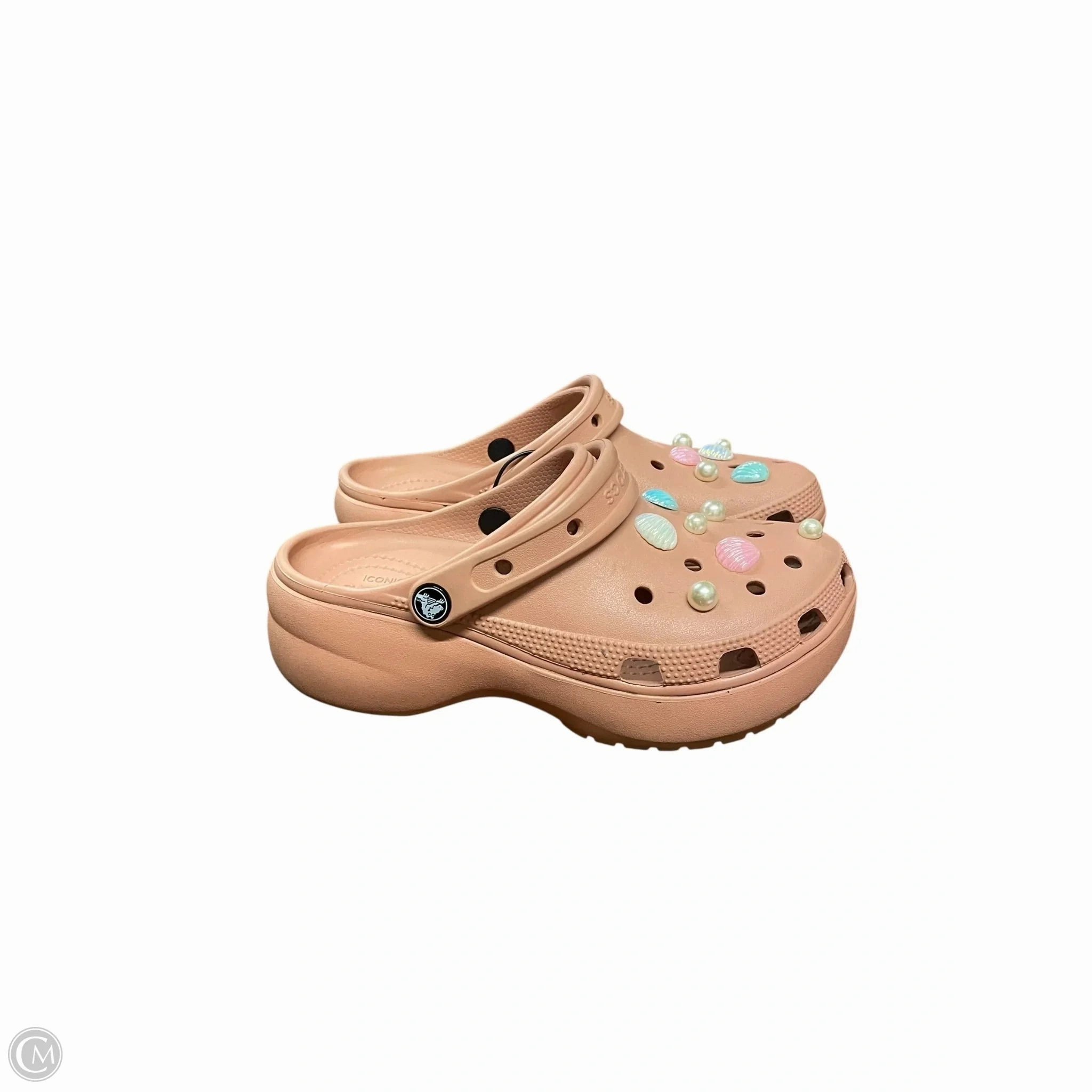 Shoes Flats By Crocs In Pink, Size: 8 Lightweight Clogs
