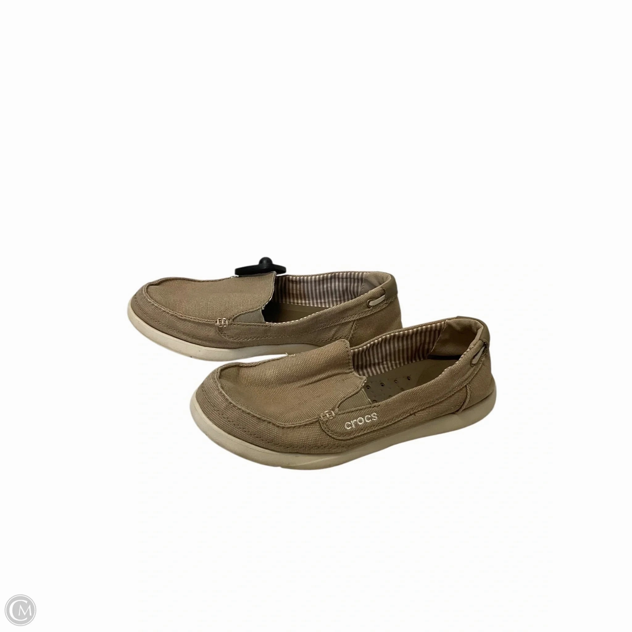 Shoes Flats By Crocs In Tan, Size: 8 Lightweight Clogs