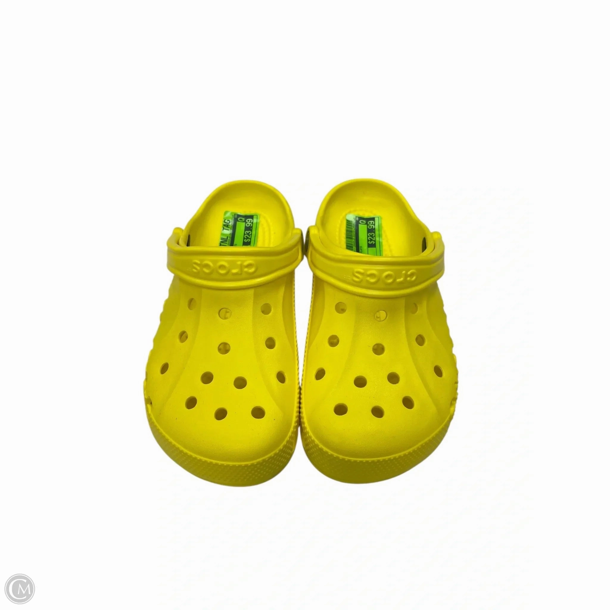 Shoes Flats By Crocs In Yellow, Size: 7 Lightweight Clogs