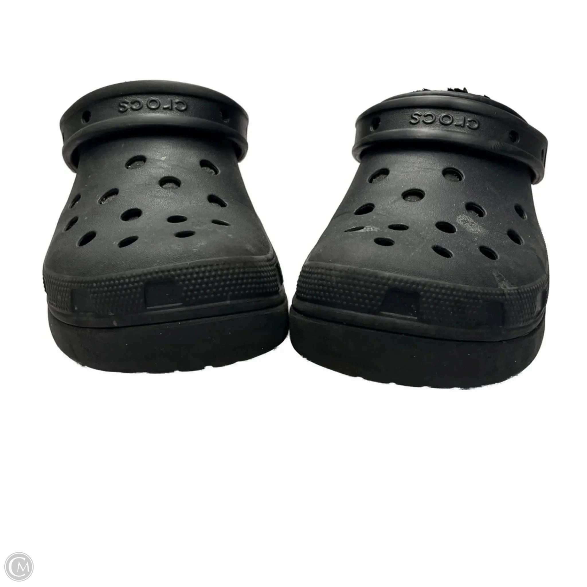 Shoes Heels Platform By Crocs In Black, Size: 10 Lightweight Clogs